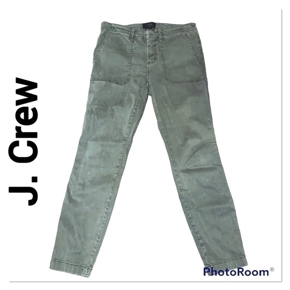 J. CREW Green chinos Size 28 Preppy Straight Leg - Picture 1 of 7
